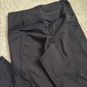 Athleta Black Leggings Black Small Zipper
